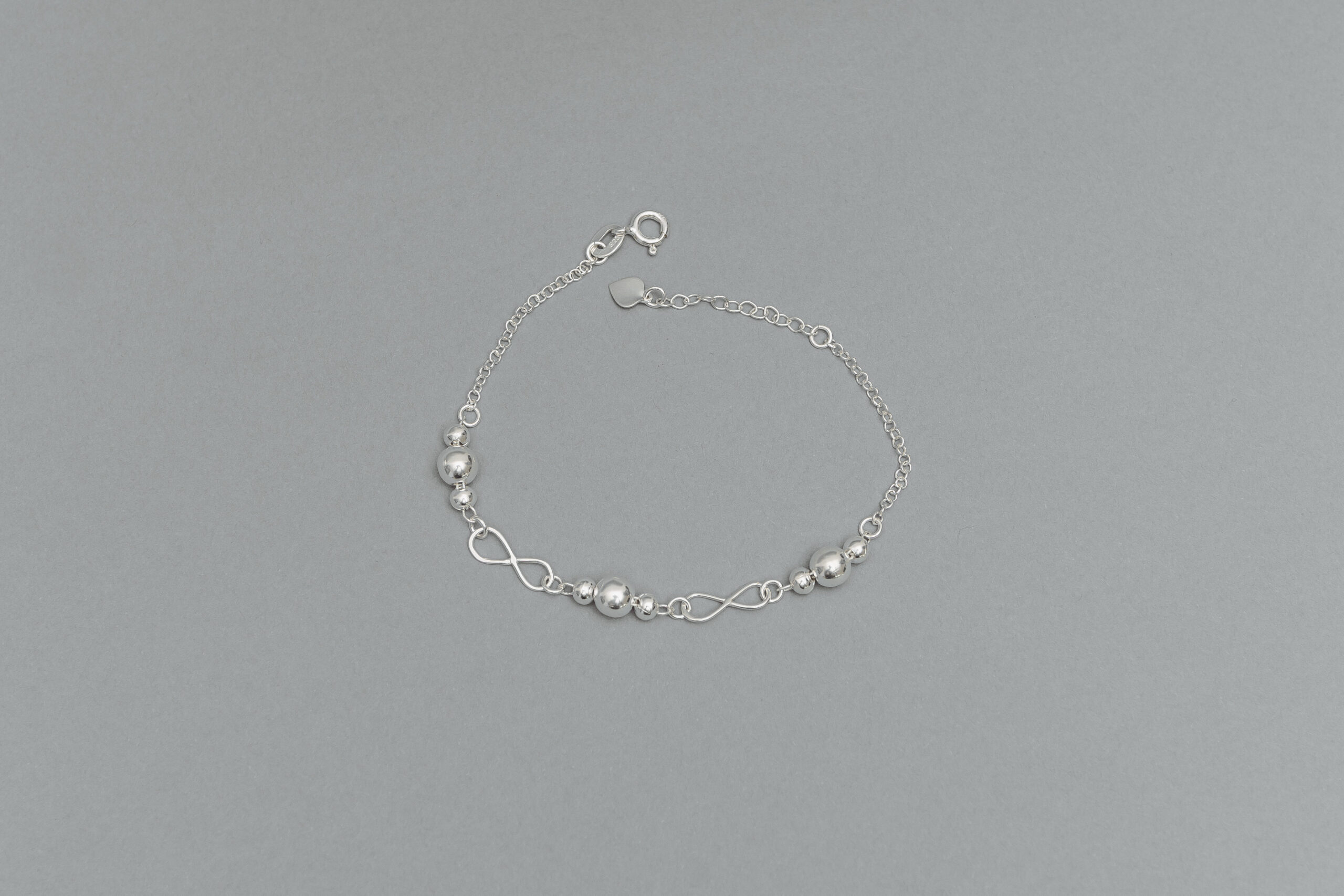 Pulseira Bolas com Infinito - Prata 925 - Imagem 6