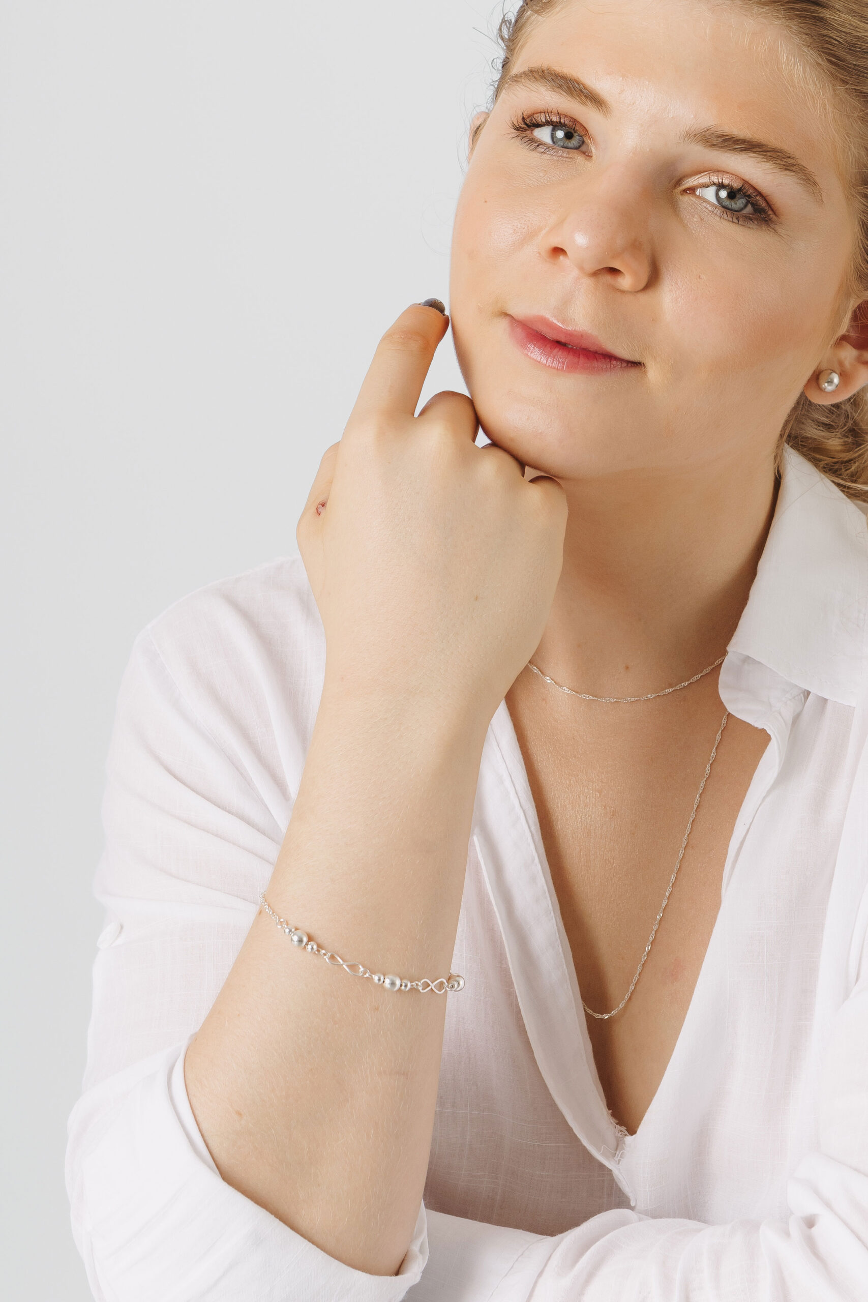 Pulseira Bolas com Infinito - Prata 925 - Imagem 3
