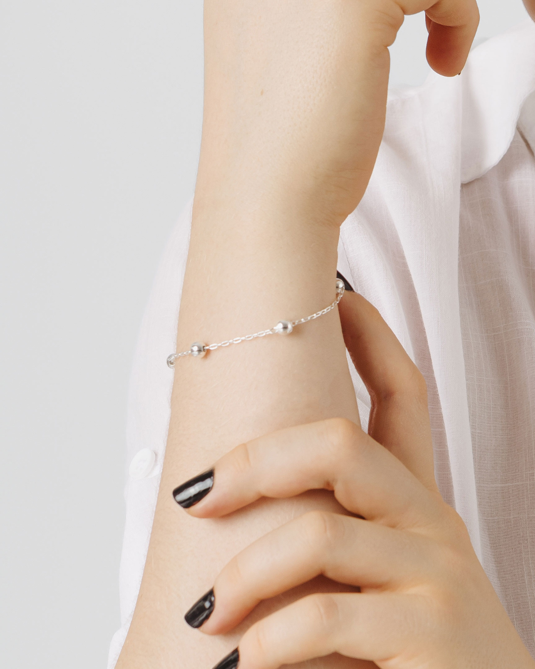 Pulseira Cartier com 5 Bolas Médias – Prata 925