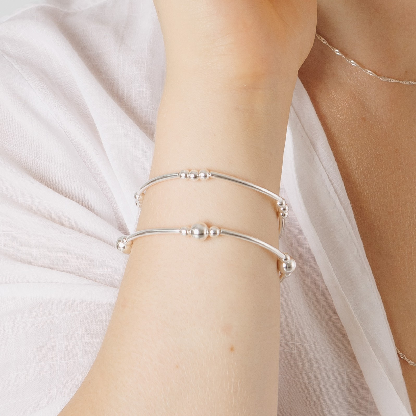 Pulseira Bola com Bracelete – Prata 925