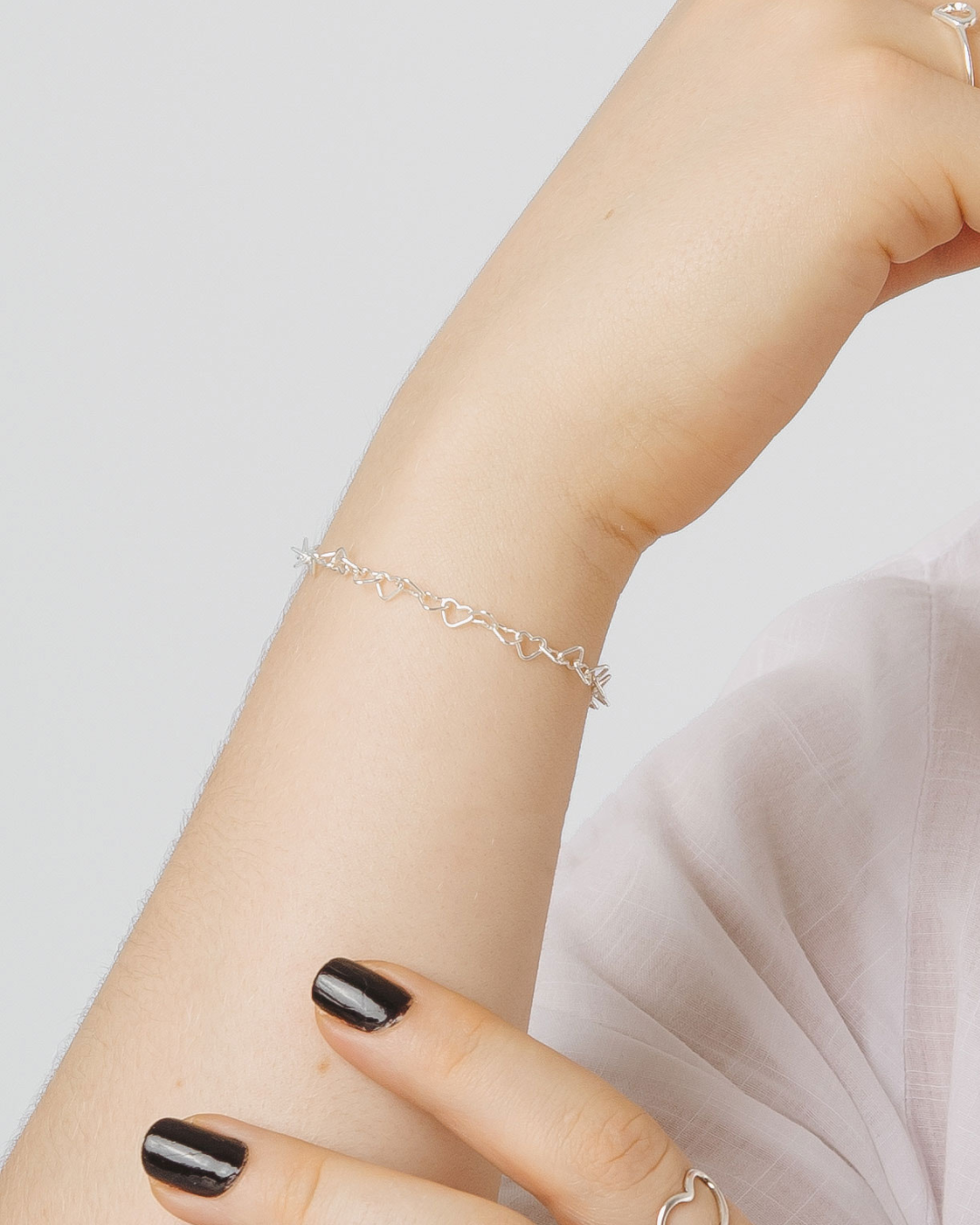 Pulseira Elo Coração Pequeno – Prata 925