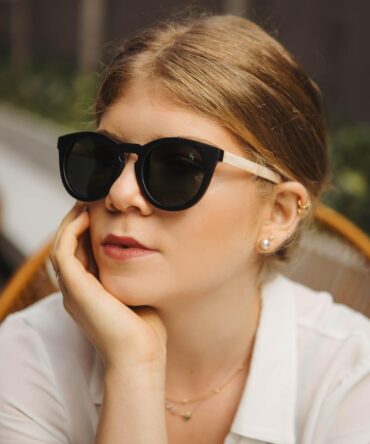 Óculos Preto Arredondado - Lentes Polarizadas