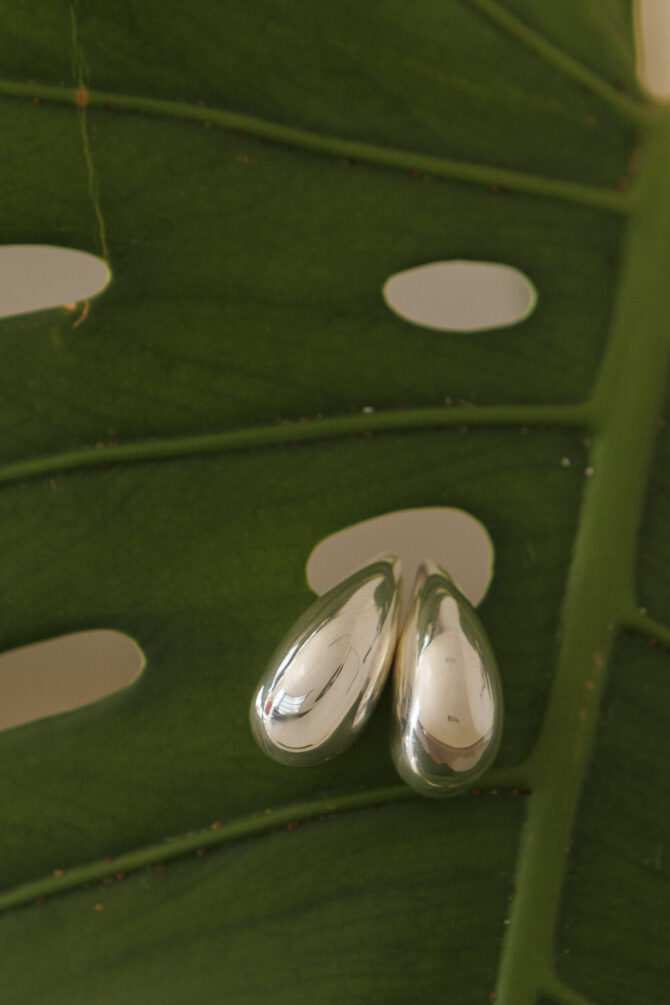 Brinco Malaquita Gota em Prata 925 - Image 3