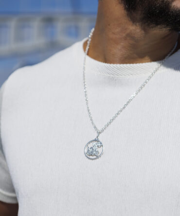 Corrente masculina Cartier 15g - Prata 925